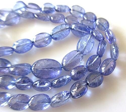 Tanzanite Oval Beads, Smooth Tanzanite Oval Beads, Multi Strand Tanzanite Necklace, 4 Strand Multi Layer Tanzanite Necklace