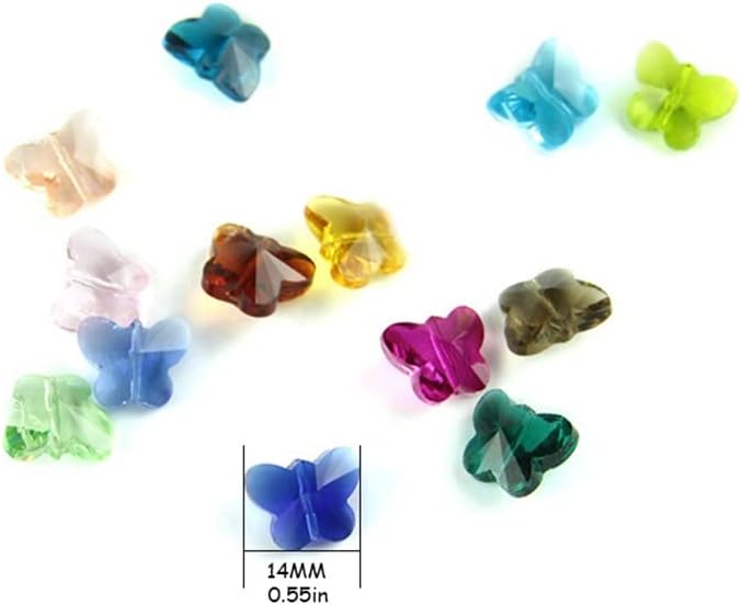 Hanging Crystals Prisms 1000pcs Crystal Beads Crystal Beads 14mm for Craft Charm for Accessories Hangings Crystals for Decoration(Clear)