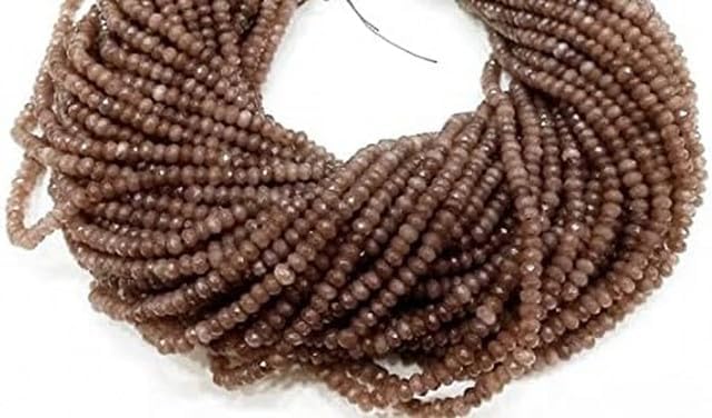 Chocolate Moonstone Chalcedony Rondelle Beads Measure 3-4mm 13.5 Inch lot of 25 Strands CHIK-STRD-99233