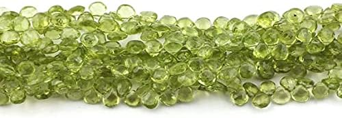 BEADS GEMSTONE 7 Strand Perit Gemstone Faceted Briolettes - Perit Heart Shape Beads 6mmx5mm 8 Inches Code-HIGH-12313