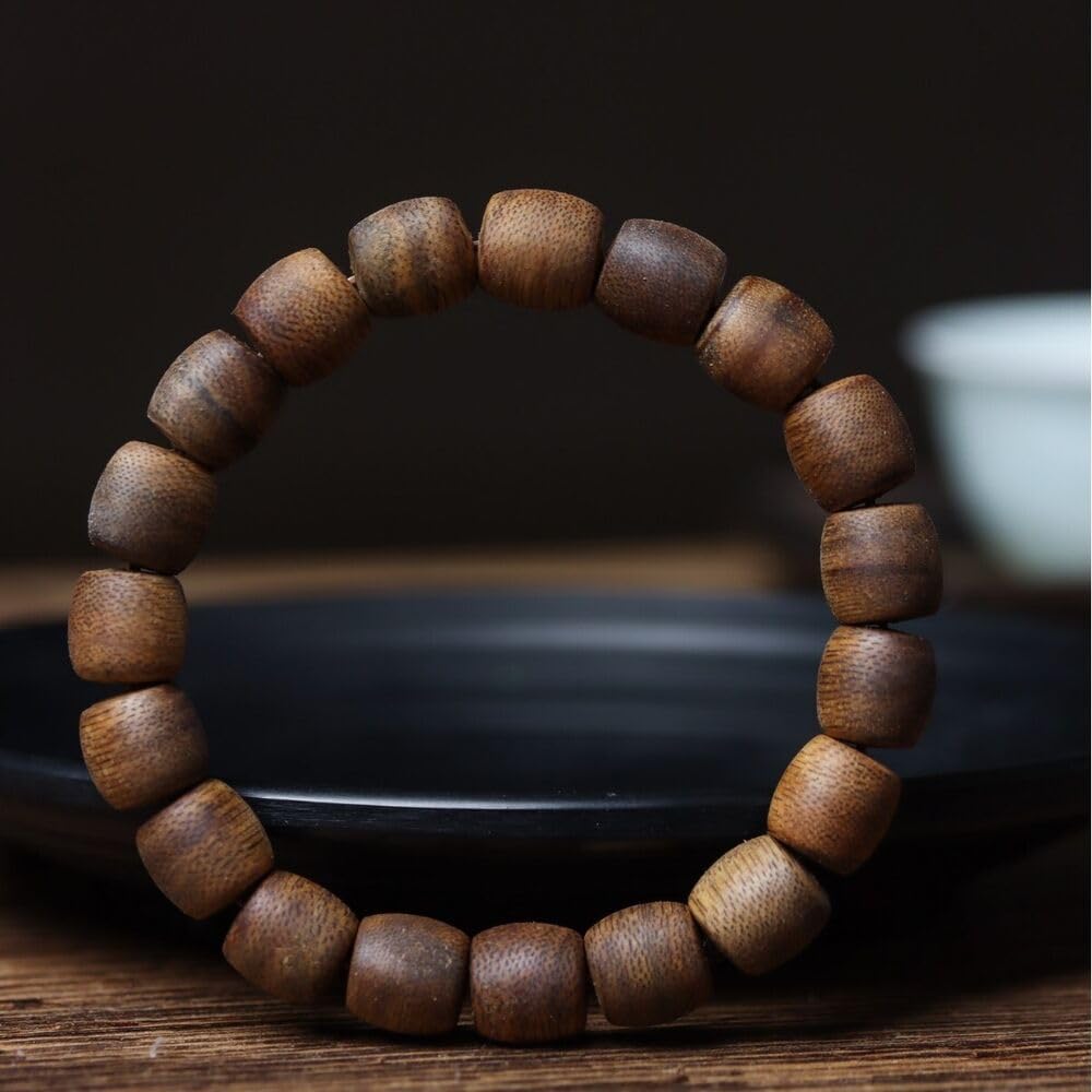 Agarwood Nha Trang Qi Nan Agarwood Set 10mm+8mm Drum Beads Buddha Beads Rosary Gift Box