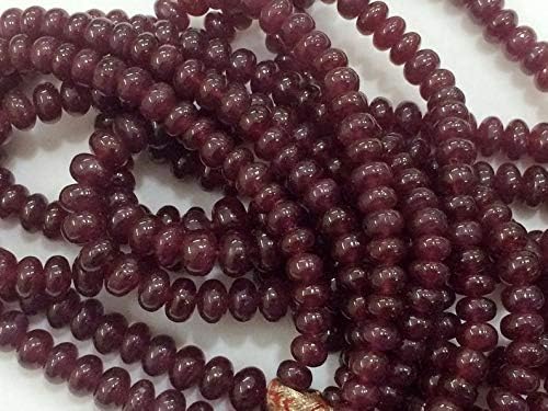 Ruby Beads, Ruby Jewelry, Genuine Ruby Necklace, Glass Filled Ruby, Ruby Smooth Rondelles, 5.5mm to 10mm, 10 Inch Strand