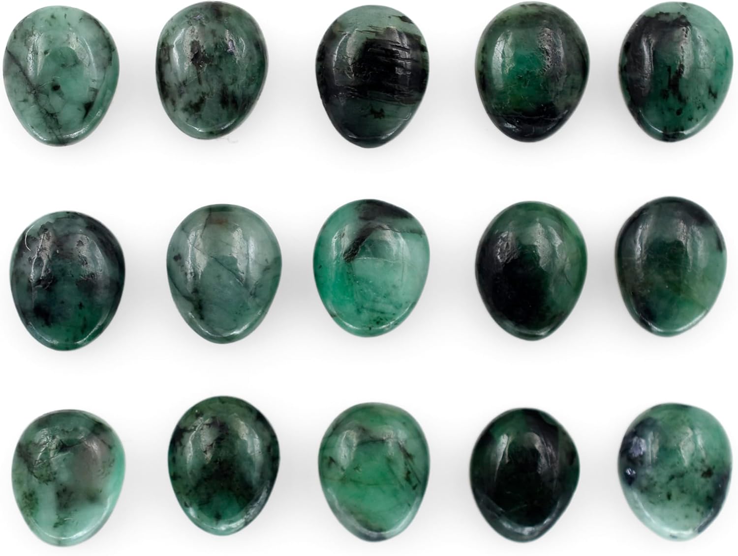 Emerald Stone Beads Briolette Gemstone Beads, Smooth High Polished Carved Egg Shape, Drill Bead Making Pendant Necklace Jewelry Supply