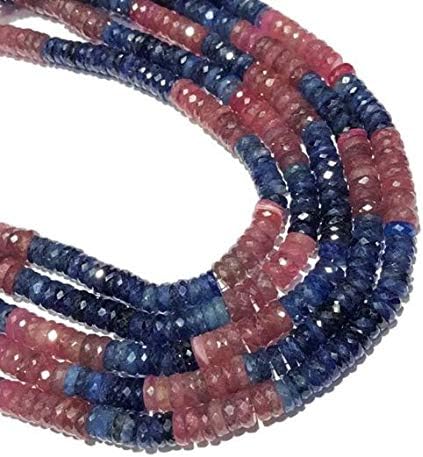 Sapphire, Glass Filled Sapphire, Faceted Beads, Size 5.5 to 6.5 mm - 16