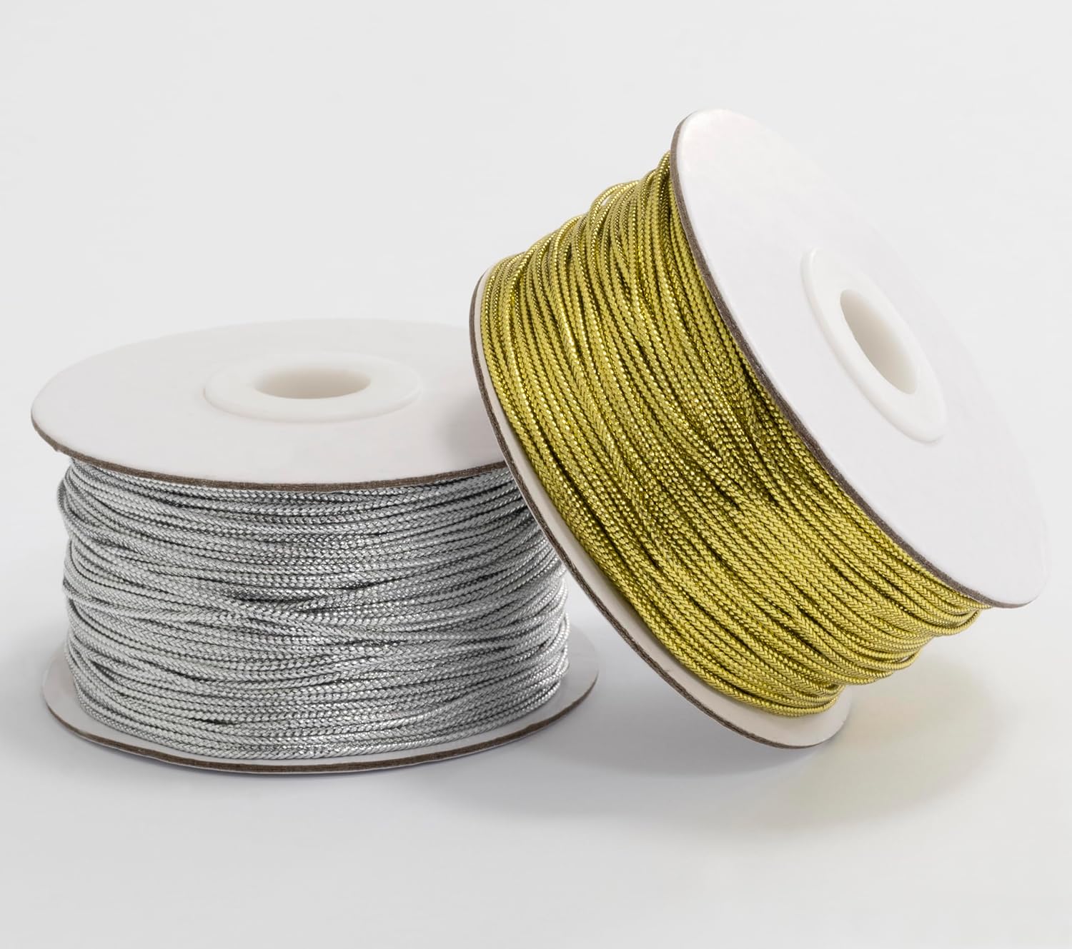 AERZETIX - C73429 - Shiny Braided Cord Roll 90 m x 1 mm - Gold Colour - Spool Thread Rope Decoration Creative Projects Art Packaging