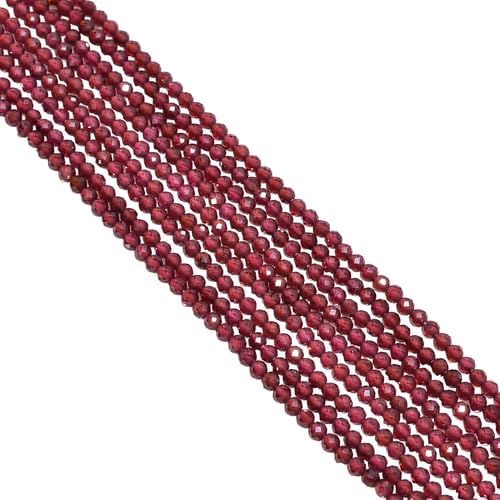 Natural Rhodolite Garnet Gemstone Round Israel Cut Beads 2X2 mm 25 Strand 13