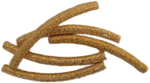 18K Gold Filled EP Tube 3x35mm Gold Filled Stardust Curve tube, GF1542A