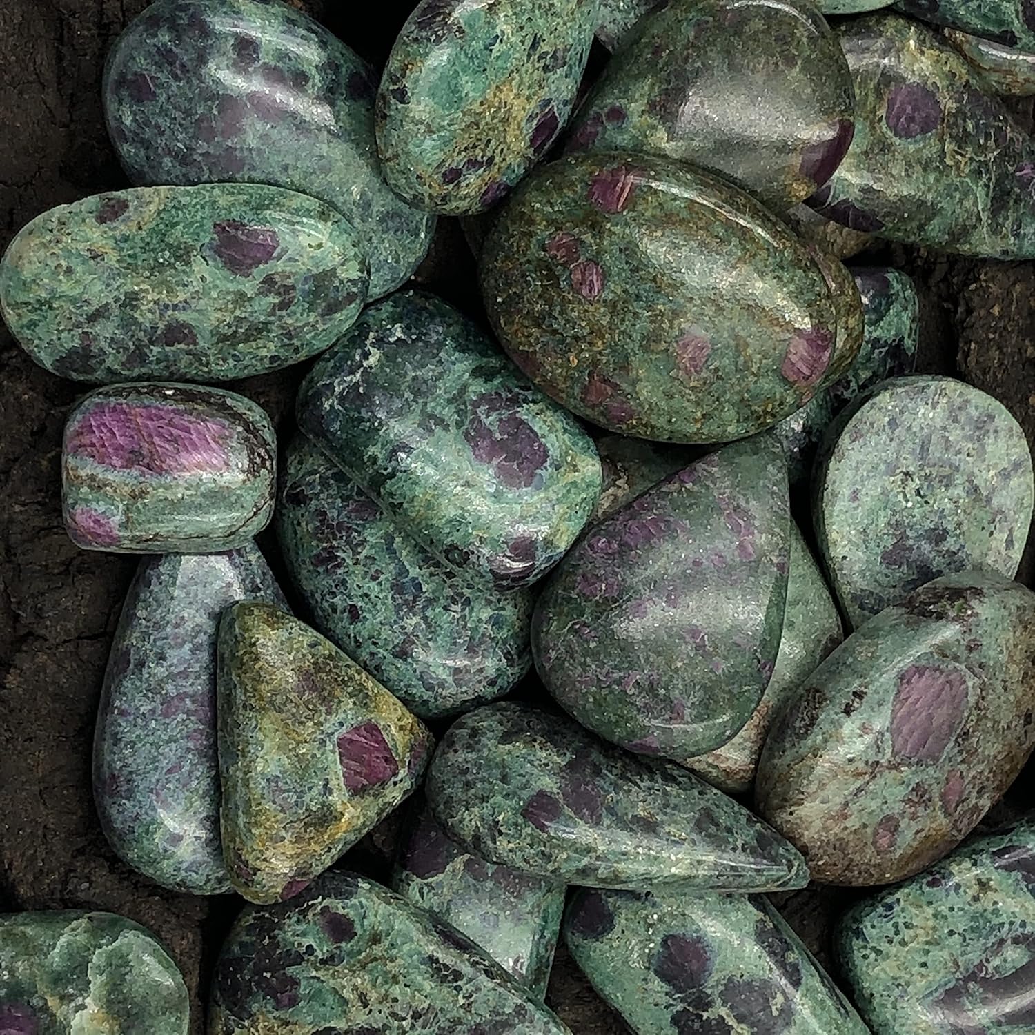 Natural RUBY IN FUCHSITE Gemstone Loose Cabochon Lot For Jewelry Making, Loose Gemstone For Ring, Earring & Pendant Necklace, Jewelry Making Cabochons, Healing Gemstones