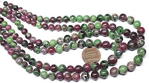 Natural Multi Ruby Zoisite Smooth Round Ball Gemstone Loose Beads Strand 14 Inch Long 5mm 9mm Code-HIGH-20695
