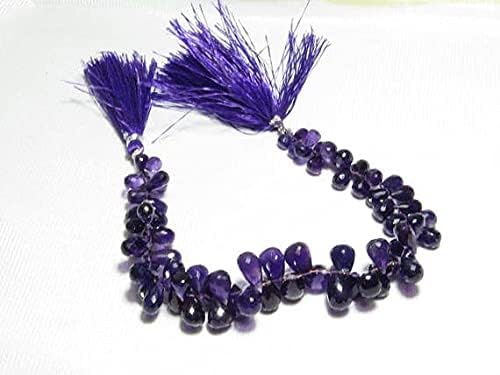 8 inch Strand of gem Amethyst 4x8-8x12mm Tear Drop Faceted Beads for DIY Jewelry Making. Amethyst Beads Strand