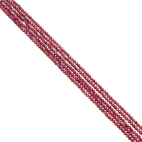 2.5 mm Natural Rhodolite Garnet Faceted Round Rondelle Beads 33 cm 25 Strand CHIK-STRD-86926