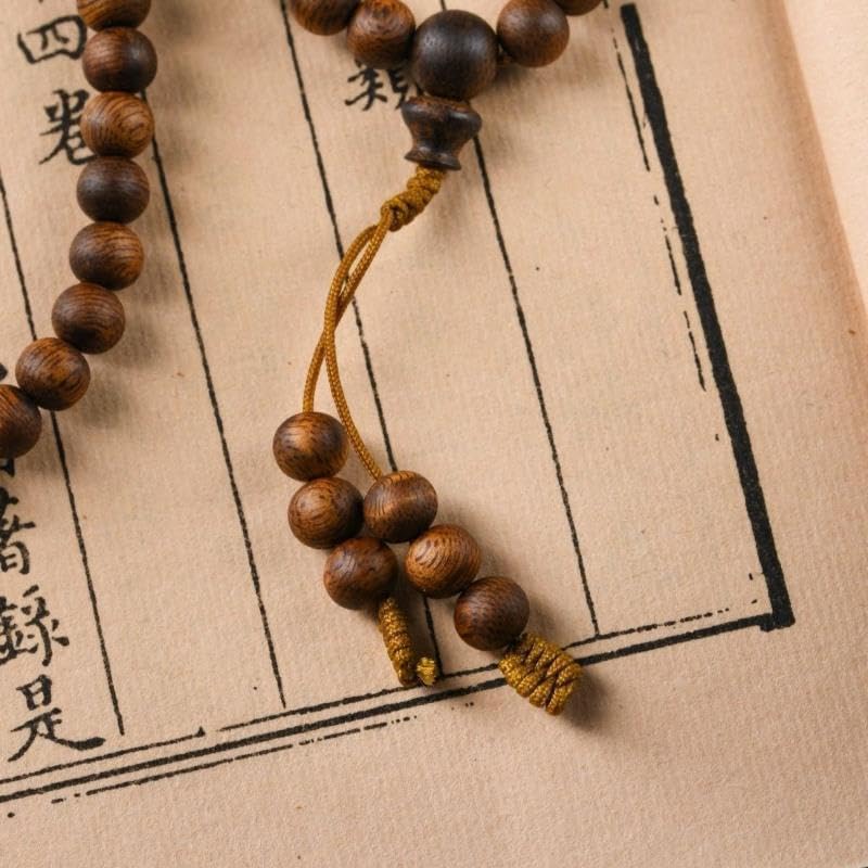 Fusen Red Clay Agarwood 6mm x 108 Beads Aged Material with Sweet Incense Aroma Mellow and Rich Incense Fragrance Buddhist Prayer Beads