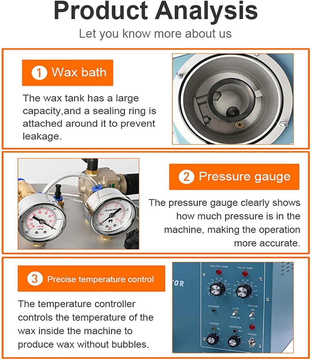 510W Vacuum Wax Injector, Digital Wax Casting Machine, Jewelry Gold Silver Making Carved Sculpture Wax Mold Injection Tool, 3kg Large Capacity, for Beading Jewellery Making Kit