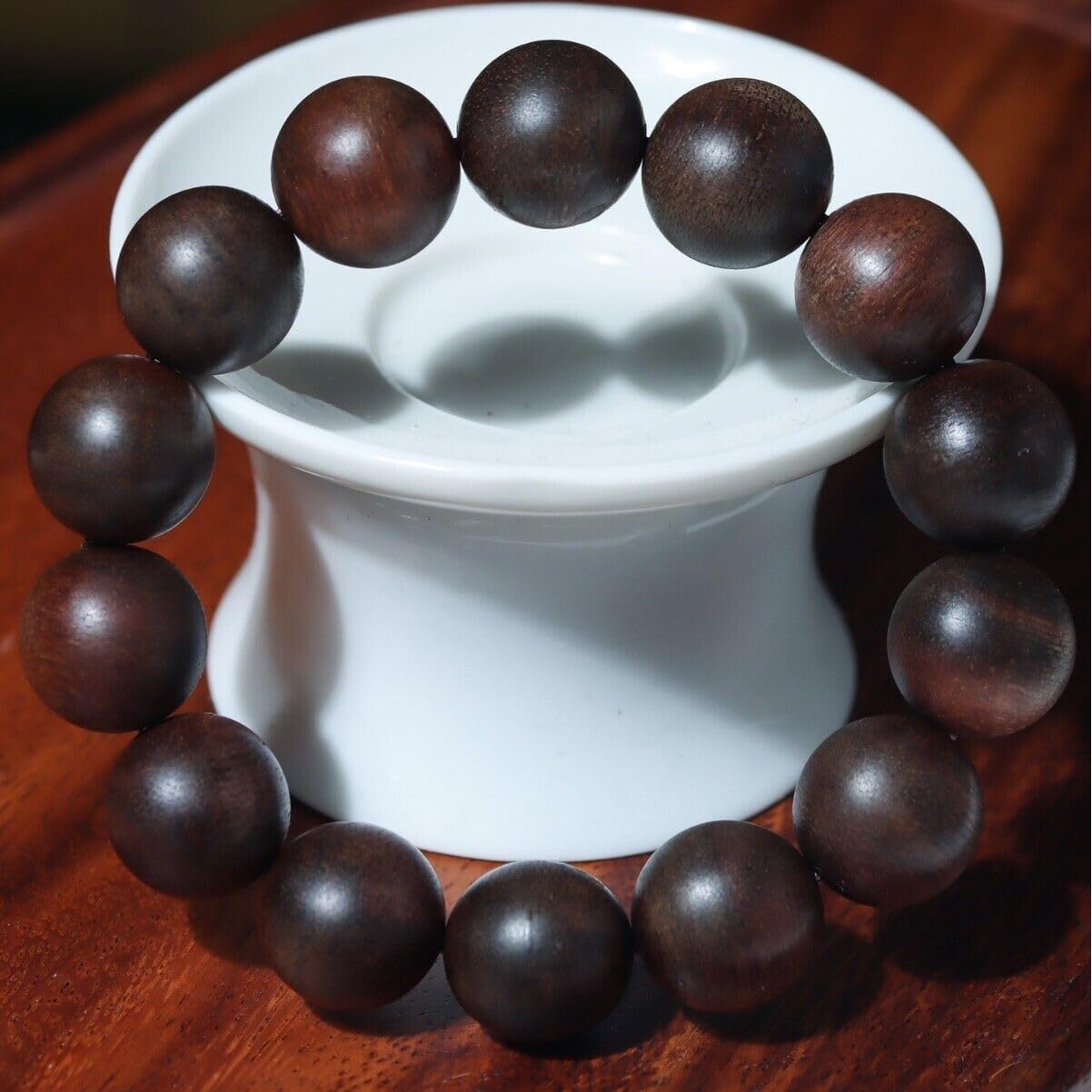 Agarwood 16mm x 14pcs Old Material Fusen Red Earth Agarwood Skewers Buddha Beads Rosary