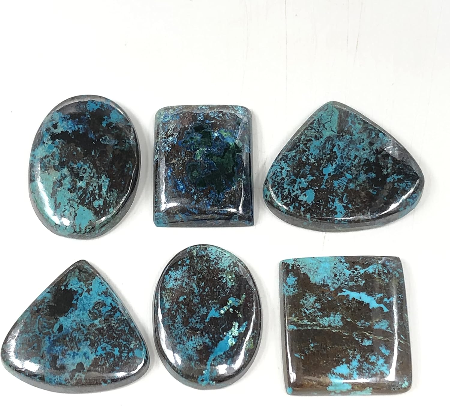 Natural CHRYSOCOLLA N Gemstone Loose Cabochon Lot For Jewelry Making, Loose Gemstone For Ring, Earring & Pendant Necklace, Jewelry Making Cabochons, Healing Gemstones