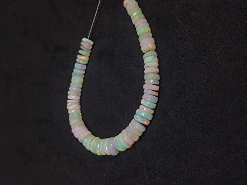 13 inch Strand of Natural gem Ethiopian Opal, 5-7 mm Tyre Faceted Beads for DIY Jewelry Making. | Beads_03840