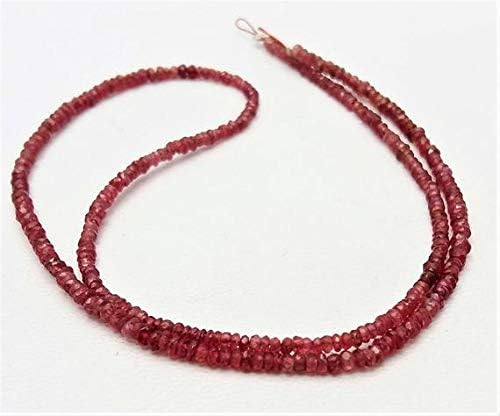 1 strand good red spinel faceted beads,spinel beads, 1.5 mm - 2 mm approx,14 inch strand [e0848] red spinel