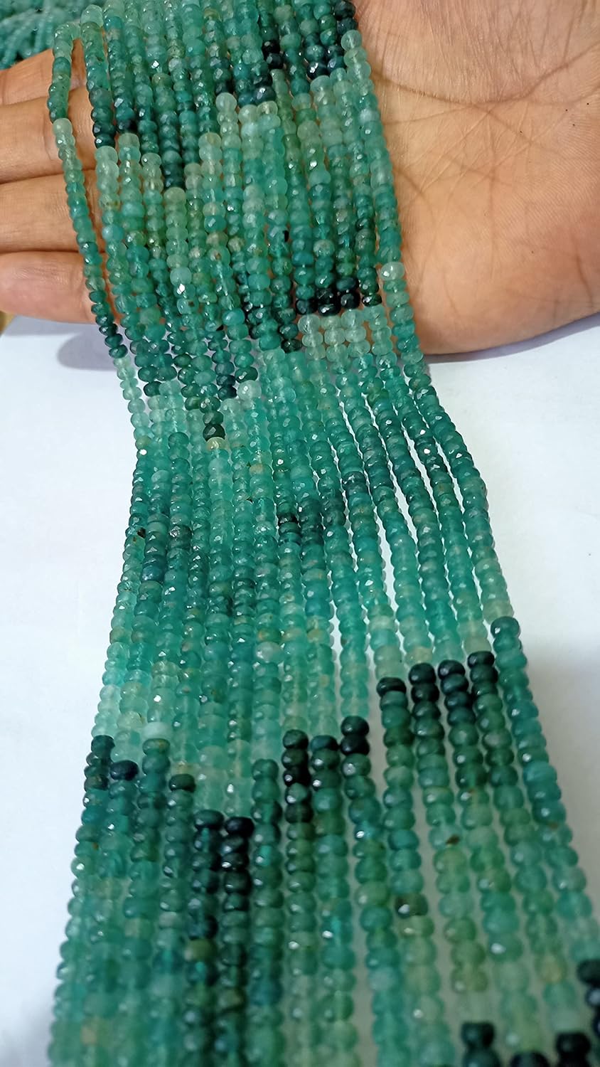 3 mm, Natural Rare Grandidierite Rondelles Beads -14