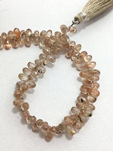 Zercon (Natural) Faceted Side Drill Drops 5 to 7 mm 8