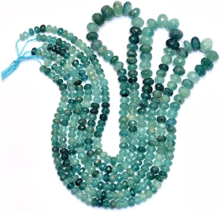13 inch Strand of Natural gem Grandidierite, 4-8mm rondelle Faceted Beads for DIY Jewelry Making. | Beads_03912