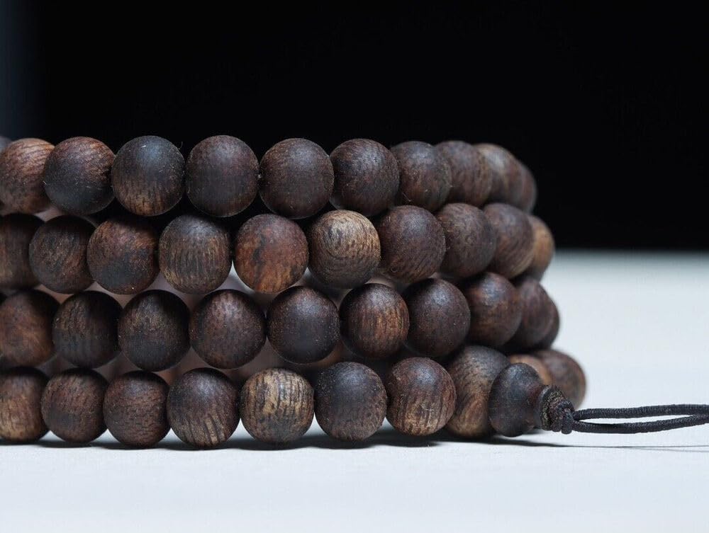 Agarwood 6mm Natural Vietnam White chess nan agarwood Bracelets Buddhist Prayer Beads