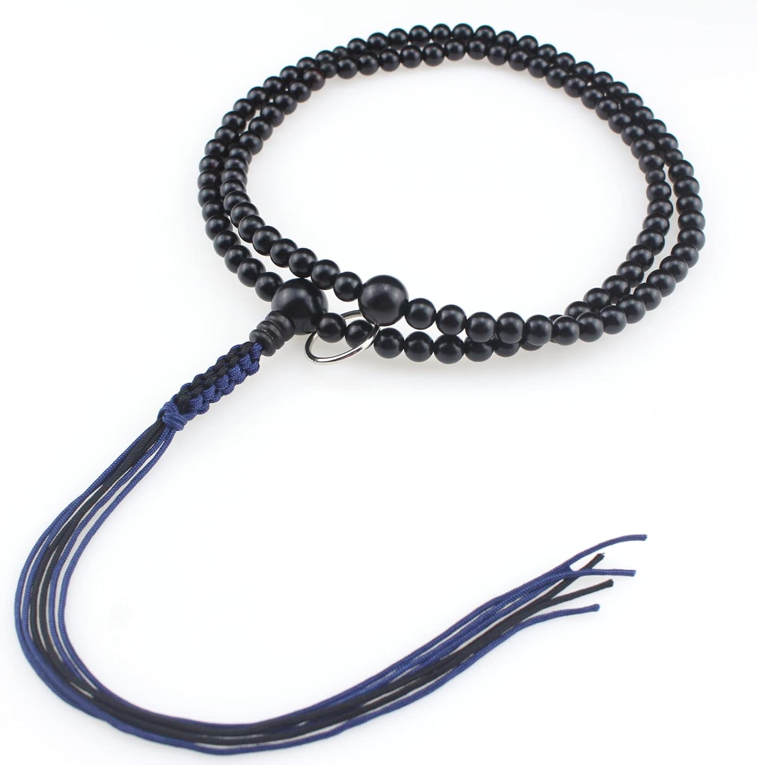 Zen Soto Beads Juzu, Zen Prayer Beads, Soto Shu Buddhism Beads, 108 Juzu Beads, Ebony Wood Beads with Purse