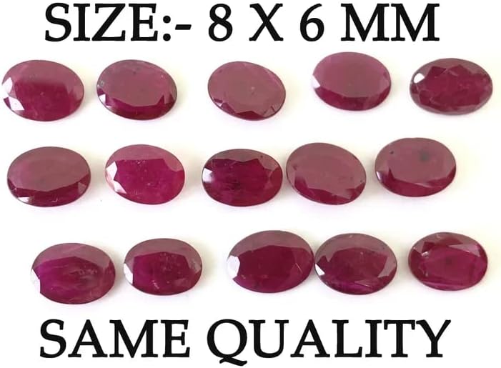 100% Natural Certified Ruby Oval Shape Size 8x6 mm Cut Faceted Loose Gemstone For Making Ring, Necklace Jewelry With Best Deal And Offer
