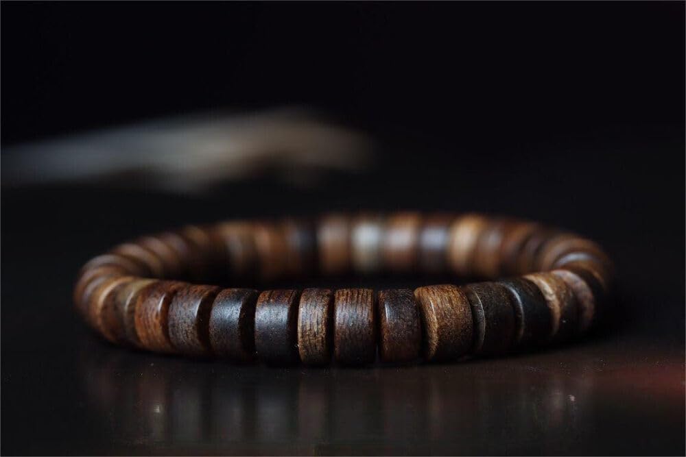 Agarwood 9mm Genuine Old Wild Nha Trang Agarwood Bracelets Malas Meditation Prayer Beads