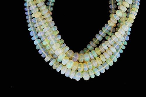 Yellow Ethiopian Opal 5mm - 8mm Faceted Rondelles 16