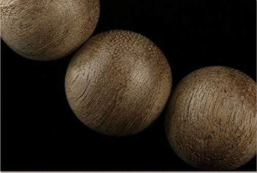 GLW Malaysia Natural Wild Agarwood Aloewood 15 mm Malas Meditation Prayer bead# 4923