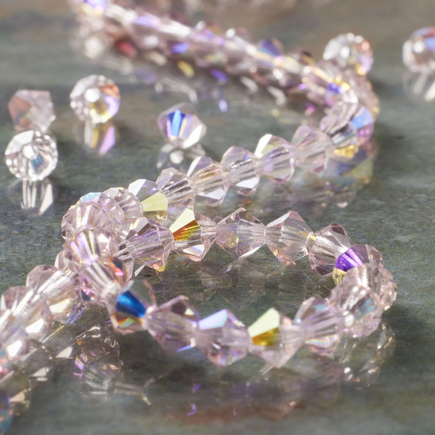 Bead Landing Preciosa Czech Crystal Bicone Beads, 4mm, 12 Pack