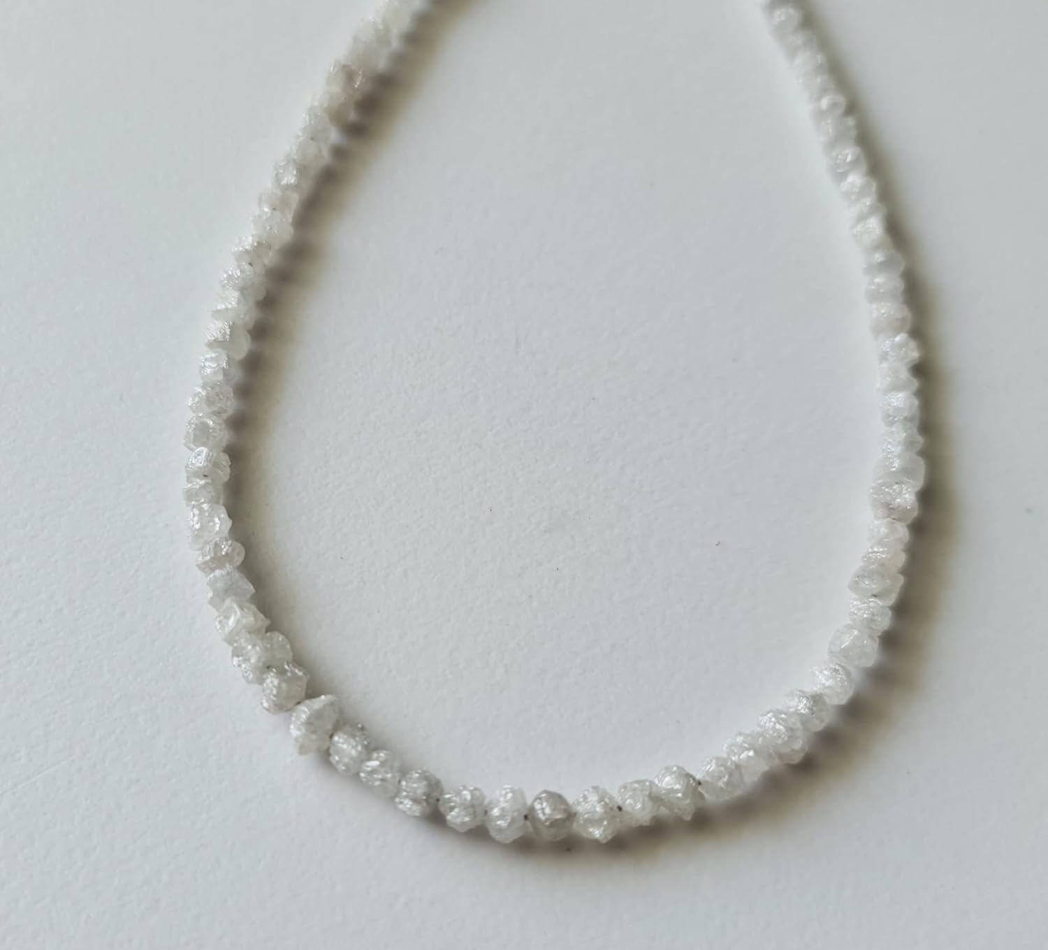 3.5-4.5mm White Gray Rough Diamond Beads, Raw White Diamond Beads, Uncut Loose Diamond Beads for Jewelry (5PCS To 10PCS Options) - PDD58, 3.5-4.5 MM Approx.