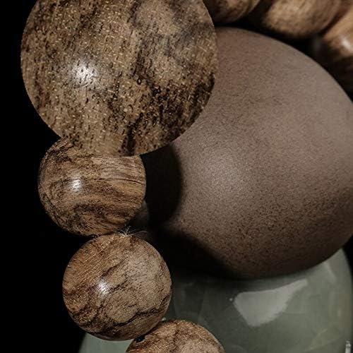 GLW Genuine Tarakan Agarwood Aloewood 15.7mm Japa MALA Meditation Prayer Beads #3989