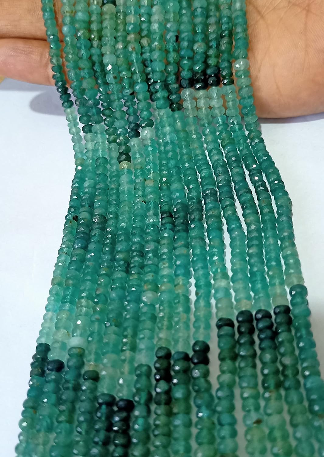 3 mm, Natural Rare Grandidierite Rondelles Beads -14