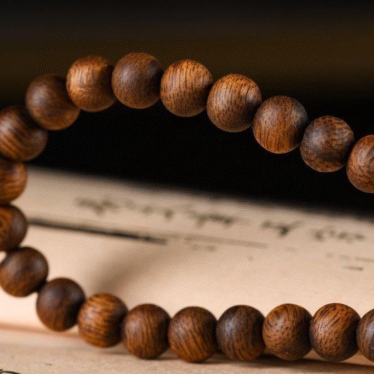 Fusen Red Clay Agarwood 6mm x 108 Beads Aged Material with Sweet Incense Aroma Mellow and Rich Incense Fragrance Buddhist Prayer Beads