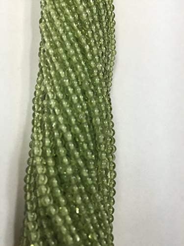 peridot round beads 2.5mm (pack of 5 strands) 14 inches long