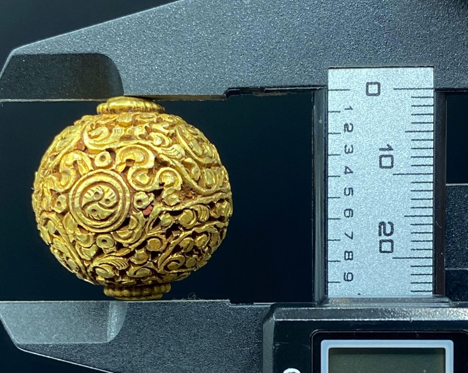 Handcrafted Afghan Silver Gold Plated Bead 25x24mm – 12.18g Antique Nepalese Tibetan Jewelry Bead for Necklace & Bracelet Making, Ethnic Boho Vintage for DIY Jewelry Design (20)