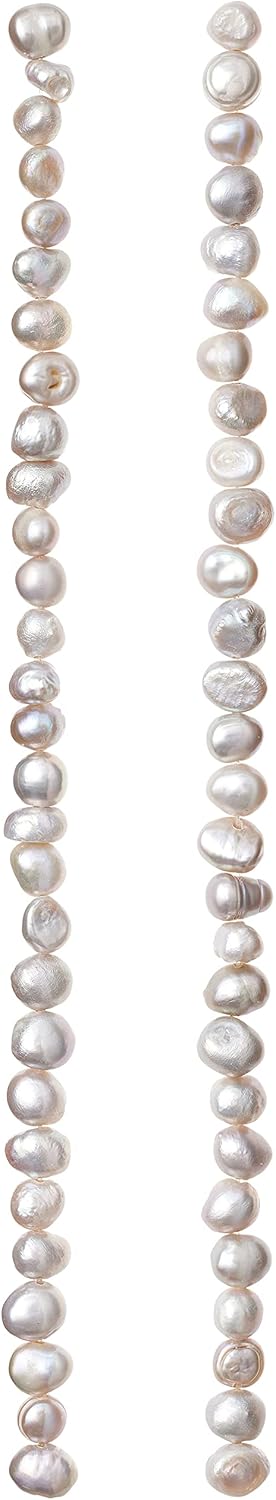 Bead Landing Light Gray Pearl Rondelle Seed Beads, 6mm, 12 Pack