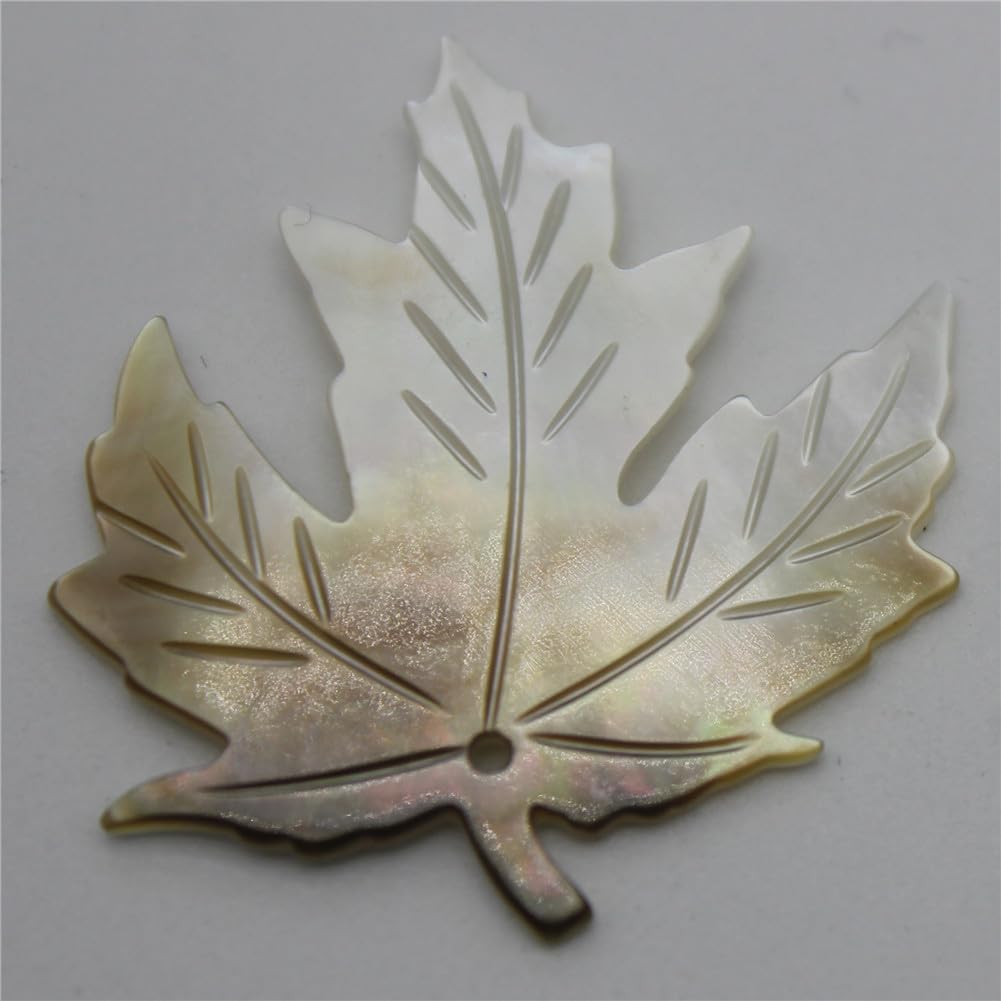 Natural Mop Seawater Shell Beads Maple Leaf Shaped Pendant for Jewelry Making DIY Necklace Earring Bracelet 30X33mm1 10 Pieces