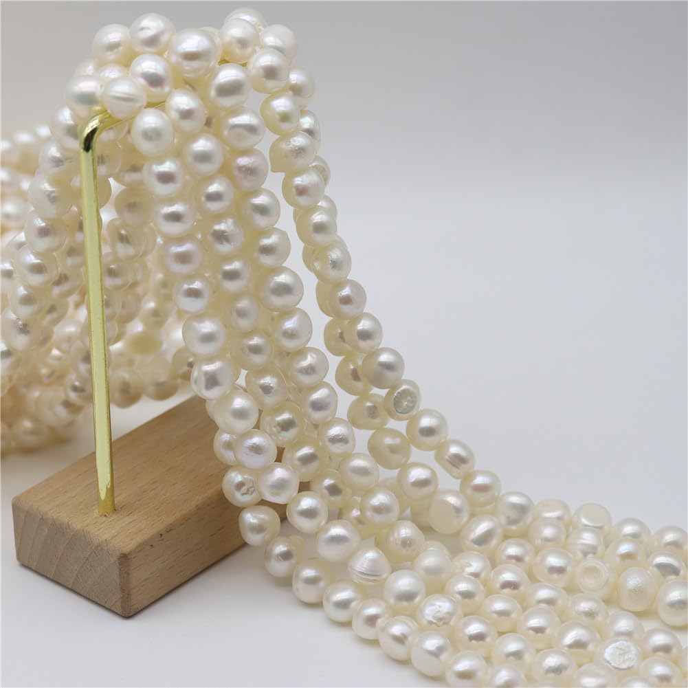 9Mm-10Mm Natural Freshwater Pearls Beads Rice-Shaped Circular Flat-Shape Irregular Beads for Jewelry Making Shape 3 100 Pieces