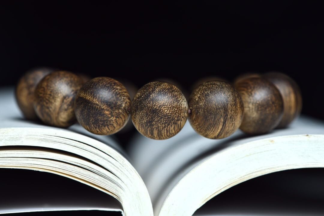 Natural Daraqian Qinan Agarwood, Water-Sinking Grade 16mm, Full-Patterned, Oil-Rich, Explosive-Quality, Hand Beads, Old Material