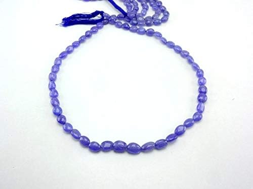 Natural AAA Tanzanite Plain Oval Beads| Tanzanite Smooth Beads|Tanzanite Oval Beads| Blue Tanzanite Beads Size 6-8.5mm MM|14 Inches Strand