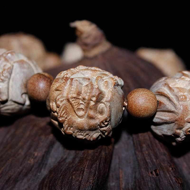 Mascot Wooden Crafts Wood Carving Art Wood Decoration Artwork 东山老山檀香雕刻珠貔貅2.0M 1.8M 1.5M佛珠手串(东家老山檀香18M)