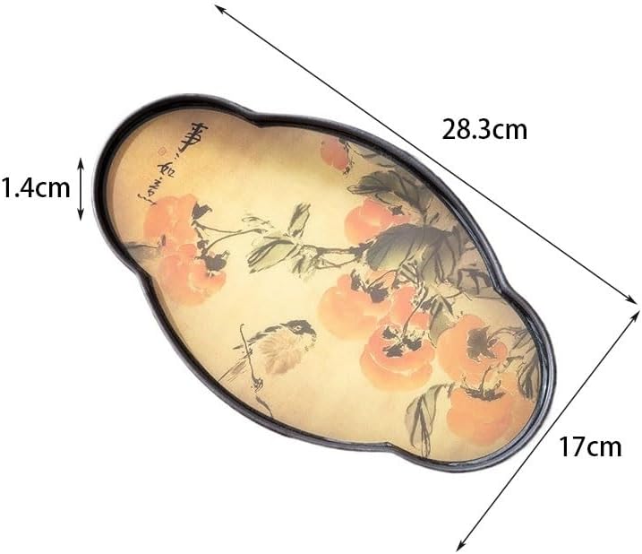 Foodtray Ruyi Ceramic Small Tea Tray Dry Pot Holder Ceremony Accessories Home Chinese Dining Serving(C)