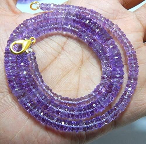 Pink Amethyst Faceted Tyre Beads Wheel Shape 4.5x9.mm 9.5