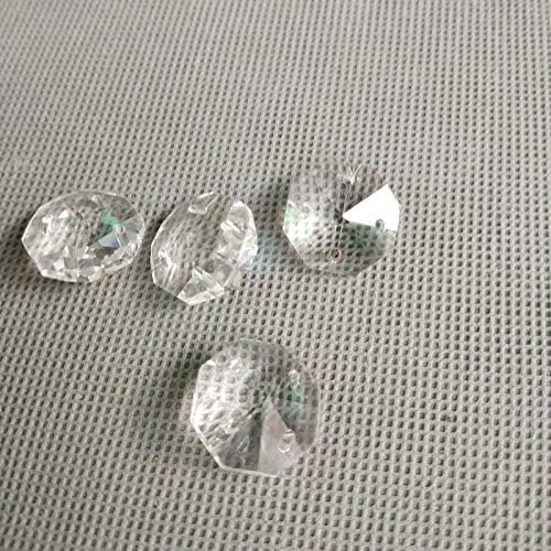 Chandelier Crytal 1000 pieces/lot New Clear 24mm Octagon beads in 4 holes Cut&Faceted Crystal Glass BeadsCurtains Beads
