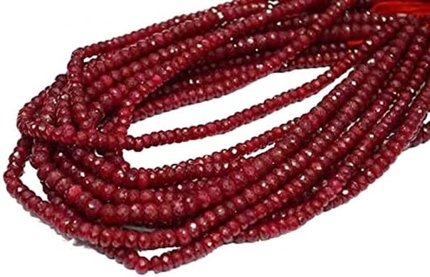 Dyed Ruby Micro Faceted 5.25-6 mm Approx,14 inch lot of 25 Strands CHIK-STRD-98833