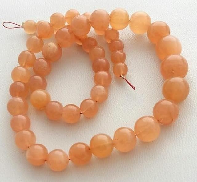 Natural Peach Moonstone Smooth Beads,Round & Balls Beads Size 5-10 mm, 14