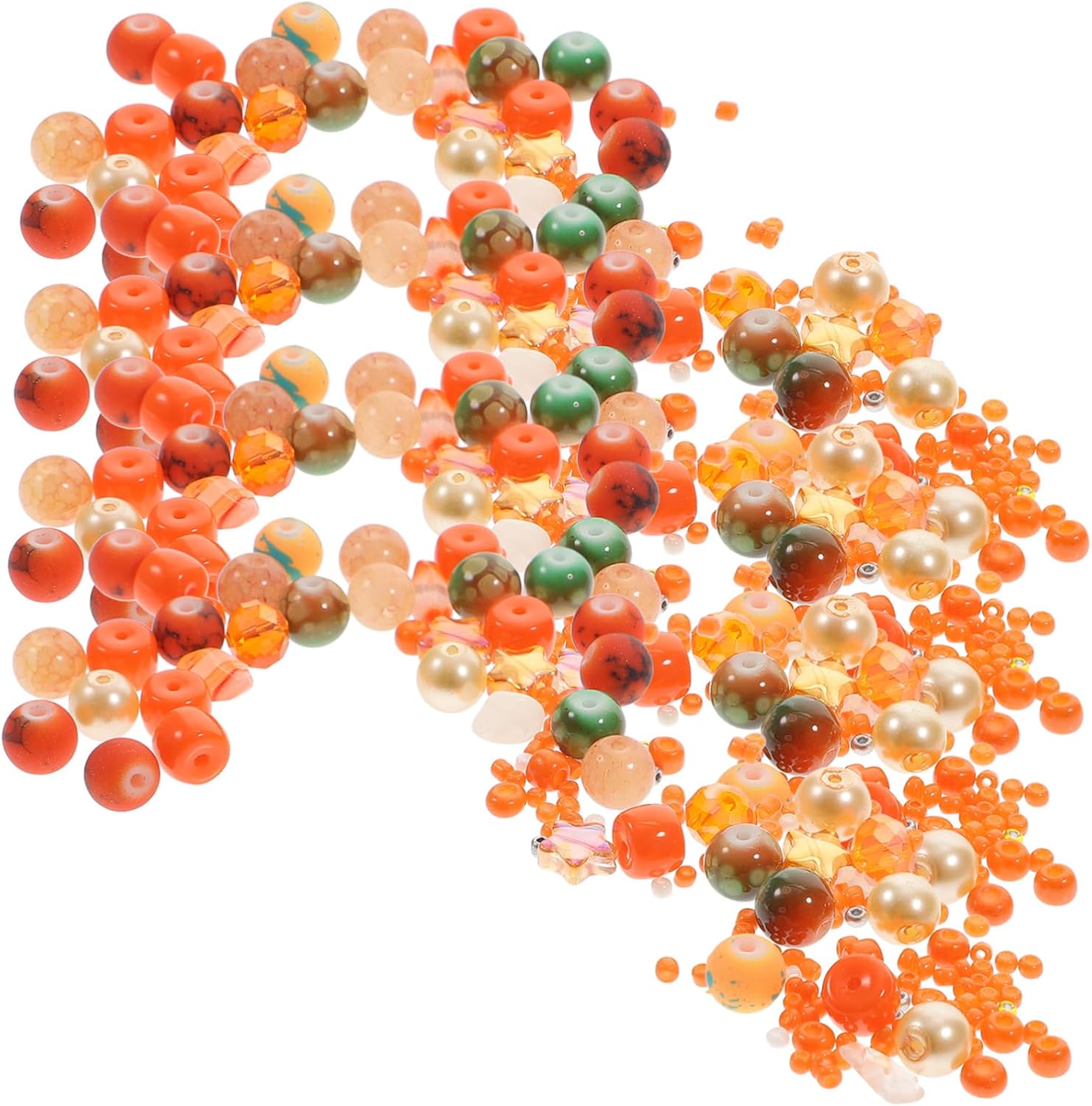 2 Packs MiPB9rrg Bead Kit Bracelet Making Kit Beads Round Loose Beads Crystal Bracelet Making Kit Manual Bead Bracelet Plastic (Orange 0.8X