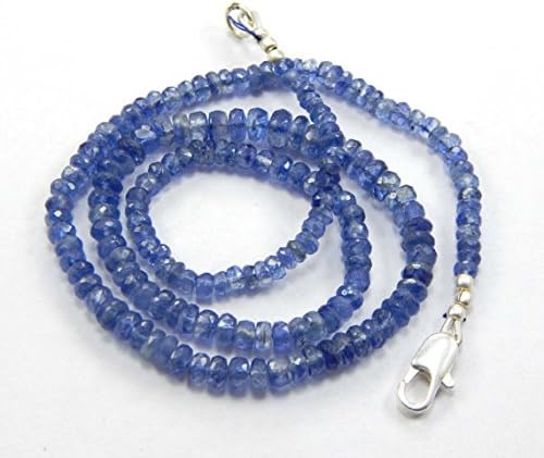18'' Wonderful Natural kyanite Necklace Gemstone Disthene Summer Collier Jewelry,Birthday,Gift, giftideal 3-6mm